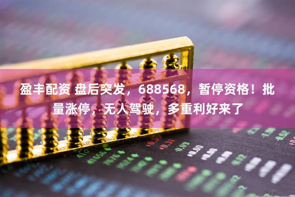 盈丰配资 盘后突发，688568，暂停资格！批量涨停，无人驾驶，多重利好来了