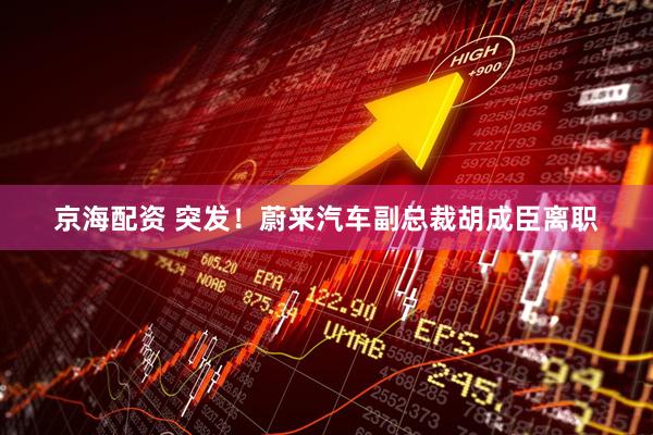 京海配资 突发！蔚来汽车副总裁胡成臣离职