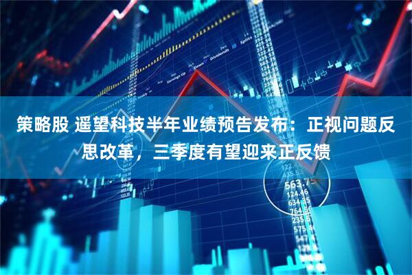 策略股 遥望科技半年业绩预告发布：正视问题反思改革，三季度有望迎来正反馈