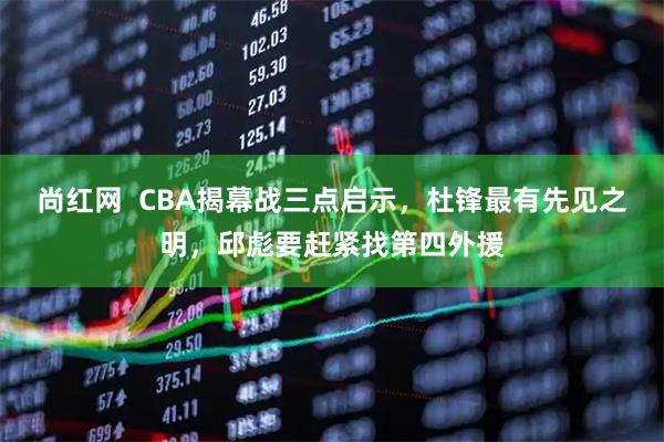 尚红网  CBA揭幕战三点启示，杜锋最有先见之明，邱彪要赶紧找第四外援